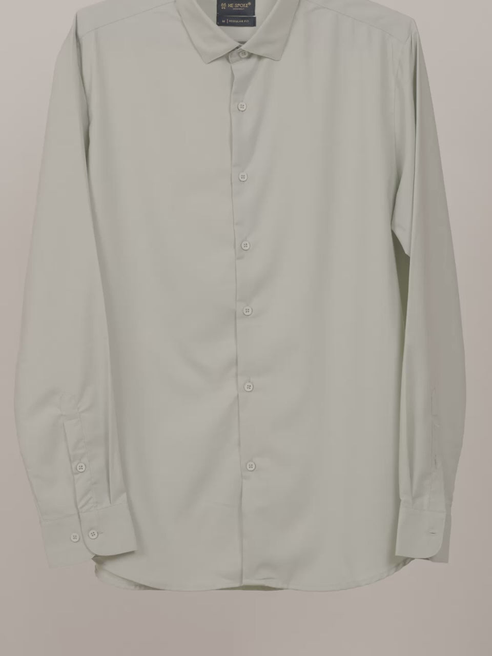 HE SPOKE Men's Pastel Green Solid Regular Fit Shirt