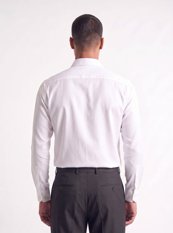 Solid Airy Non-Iron White Shirt