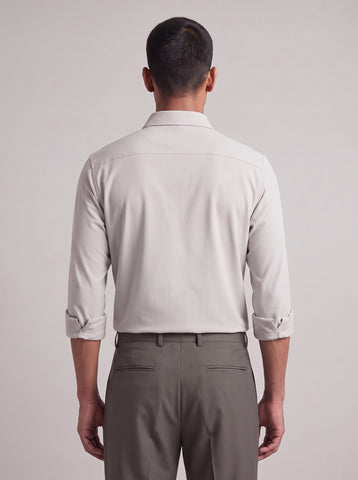 Solid Airy Non-Iron Ivory Shirt