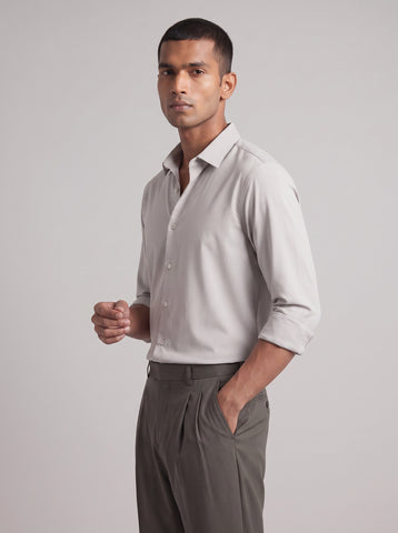Solid Airy Non-Iron Ivory Shirt