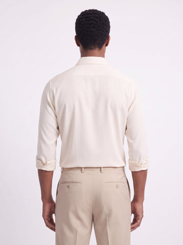 Solid Non-Iron Fluidic Ivory Shirt